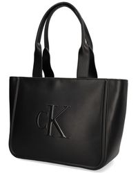 Calvin Klein - Raised Ck Medium Tote - Lyst