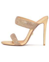 Kazar - Pantoletten Mit Absatz Und Weichen Glitzerriemen - Lyst