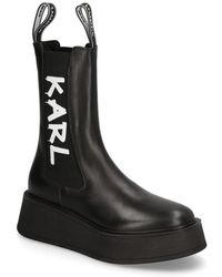 Karl Lagerfeld - Zephyr Midi Gore Boot - Lyst