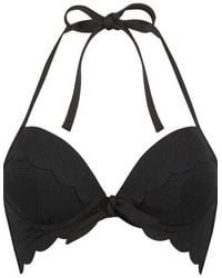 Hunkemöller - Voorgevormde Push-Up Beugel Bikinitop Scallop Cup A - Lyst