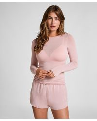 Hunkemöller - Himmlisch weiches Shirt aus Kaschmir-Mix mit U-Boot-Ausschnitt - Lyst