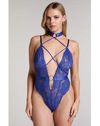 Hunkemöller - Private Brandy Body Open Crotch - Lyst