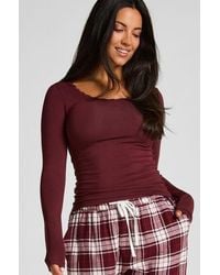 Hunkemöller - Longsleeved Jersey Pyjama Top - Lyst