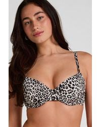 Hunkemöller - Padded Underwired Bikini Top Leopard - Lyst