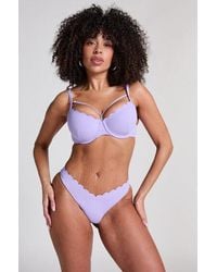 Hunkemöller - Hoog Uitgesneden Bikinibroekje Scallop - Lyst