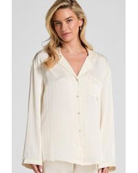 Hunkemöller - Satin Pinstripe Jacket - Lyst
