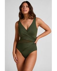 Hunkemöller - Shaping Shell Mesh Swimsuit - Lyst
