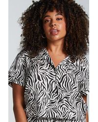 Hunkemöller - Satin Short-Sleeved Jacket - Lyst