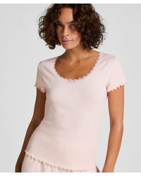 Hunkemöller - Pointelle Top Met Kant - Lyst