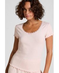 Hunkemöller - Pointelle Top Met Kant - Lyst