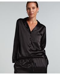 Hunkemöller - Satin Long-sleeved Jacket - Lyst