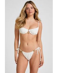Hunkemöller - Highleg Bikini Bottom Crinkle - Lyst
