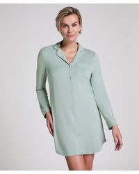 Hunkemöller - Vestido camisero de manga larga de jersey Essential - Lyst