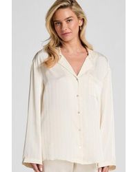 Hunkemöller - Satin Pinstripe Jacket - Lyst