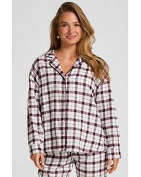 Hunkemöller - Flannel Pyjama Top - Lyst