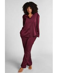 Hunkemöller - Satin Pinstripe Trousers - Lyst