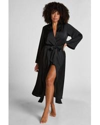 Hunkemöller - Satin Pinstripe Kimono - Lyst