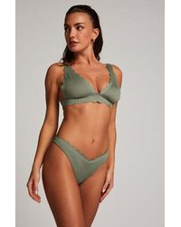 Hunkemöller - Scallop High-Leg Bikini Bottoms - Lyst
