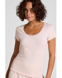 Hunkemöller - Pointelle Top Met Kant - Lyst