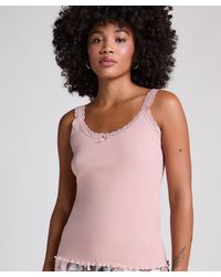 Hunkemöller - Cami Rib Lace - Lyst