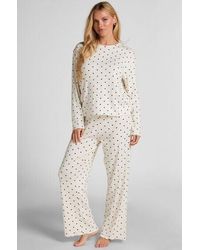 Hunkemöller - Pyjama Pant Loose Pointelle - Lyst