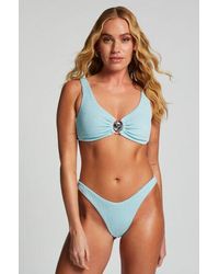Hunkemöller - Crinkle Bikini Crop Top - Lyst