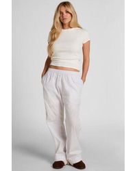 Hunkemöller - Pant Woven Cotton Stripe - Lyst
