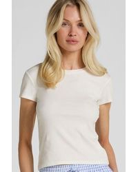 Hunkemöller - Shortsleeved Pyjama Top - Lyst