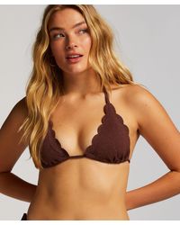 Hunkemöller - Scallop Lurex Triangle Bikini Top - Lyst