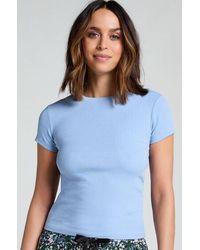 Hunkemöller - Ribbed Crew Neck Short-Sleeved Pyjama Top - Lyst