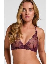 Hunkemöller - Non-Padded Underwired Longline Bra Peonie - Lyst