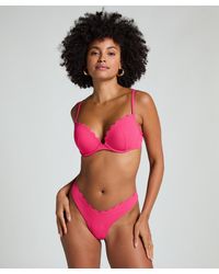Hunkemöller - Hoog Uitgesneden Bikinibroekje Scallop - Lyst