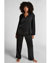 Hunkemöller - Satin Pinstripe Trousers - Lyst