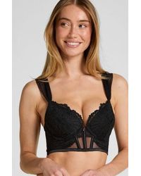 Hunkemöller - Whitney Padded Underwired Longline Push-Up Bra - Lyst