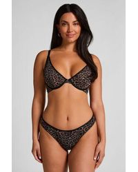 Hunkemöller - Highleg String Tara Leopard - Lyst