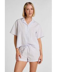 Hunkemöller - Striped Short Cotton - Lyst