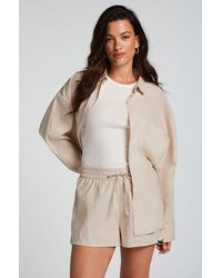Hunkemöller - Linen Pyjama Top - Lyst