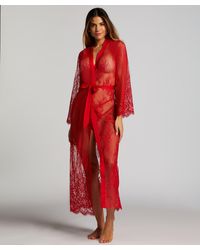 Hunkemöller - Lange Kimono Allover Lace - Lyst