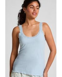 Hunkemöller - Singlet Rib Jersey Lace - Lyst