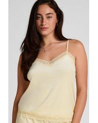 Hunkemöller - Velours Lace Cami Top - Lyst