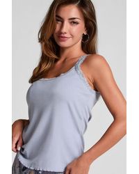 Hunkemöller - Singlet Rib Jersey Lace - Lyst