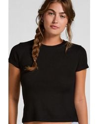 Hunkemöller - Pyjama Top Korte Mouwen Rib - Lyst