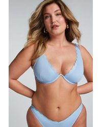 Hunkemöller - Scallop High-Leg Bikini Bottoms - Lyst
