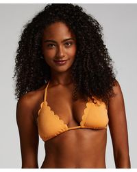 Hunkemöller - Scallop Lurex Triangle Bikini Top - Lyst