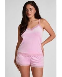 Hunkemöller - Short Velours Lace - Lyst