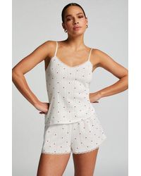 Hunkemöller - Pointelle Pyjama Shorts - Lyst