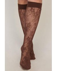 Hunkemöller - Sheer Socks Lace Fishnet - Lyst