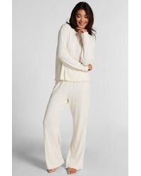 Hunkemöller - Pyjama Pant Loose Pointelle - Lyst