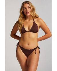 Hunkemöller - Scallop Lurex Triangle Bikini Top - Lyst