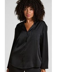 Hunkemöller - Satin Pinstripe Jacket - Lyst